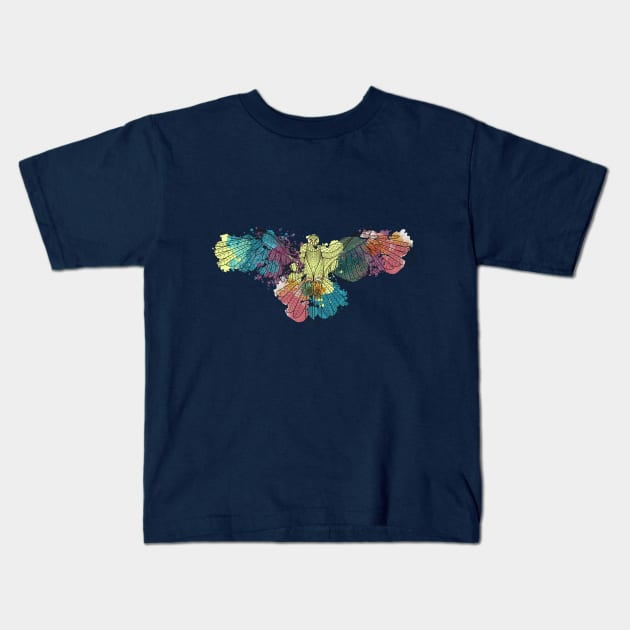 Eagle Colorful Kids T-Shirt by Mako Design 